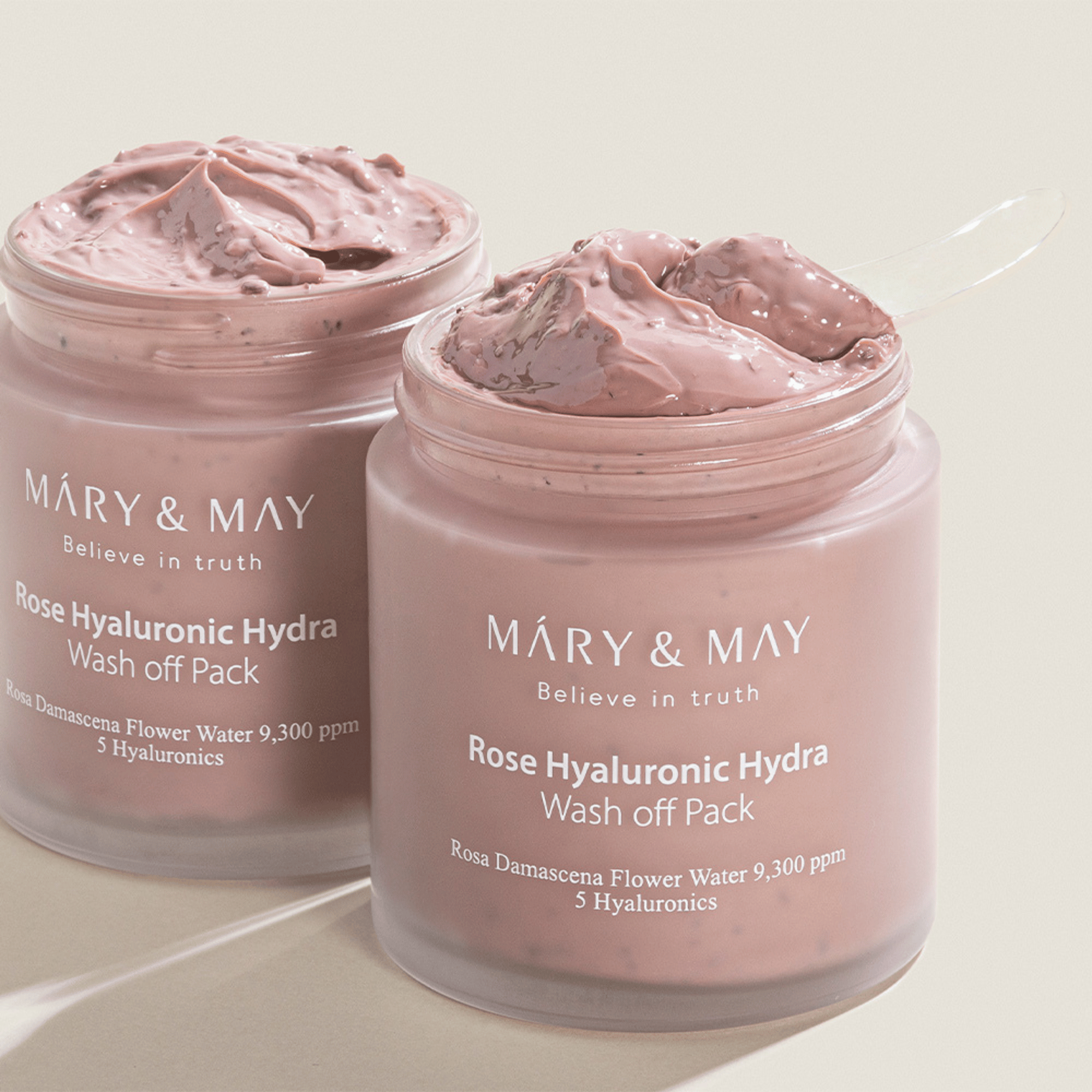 MARY &amp; MAY Rose Hyaluronic Hydra Wash Off Pack 125g - cosmadic