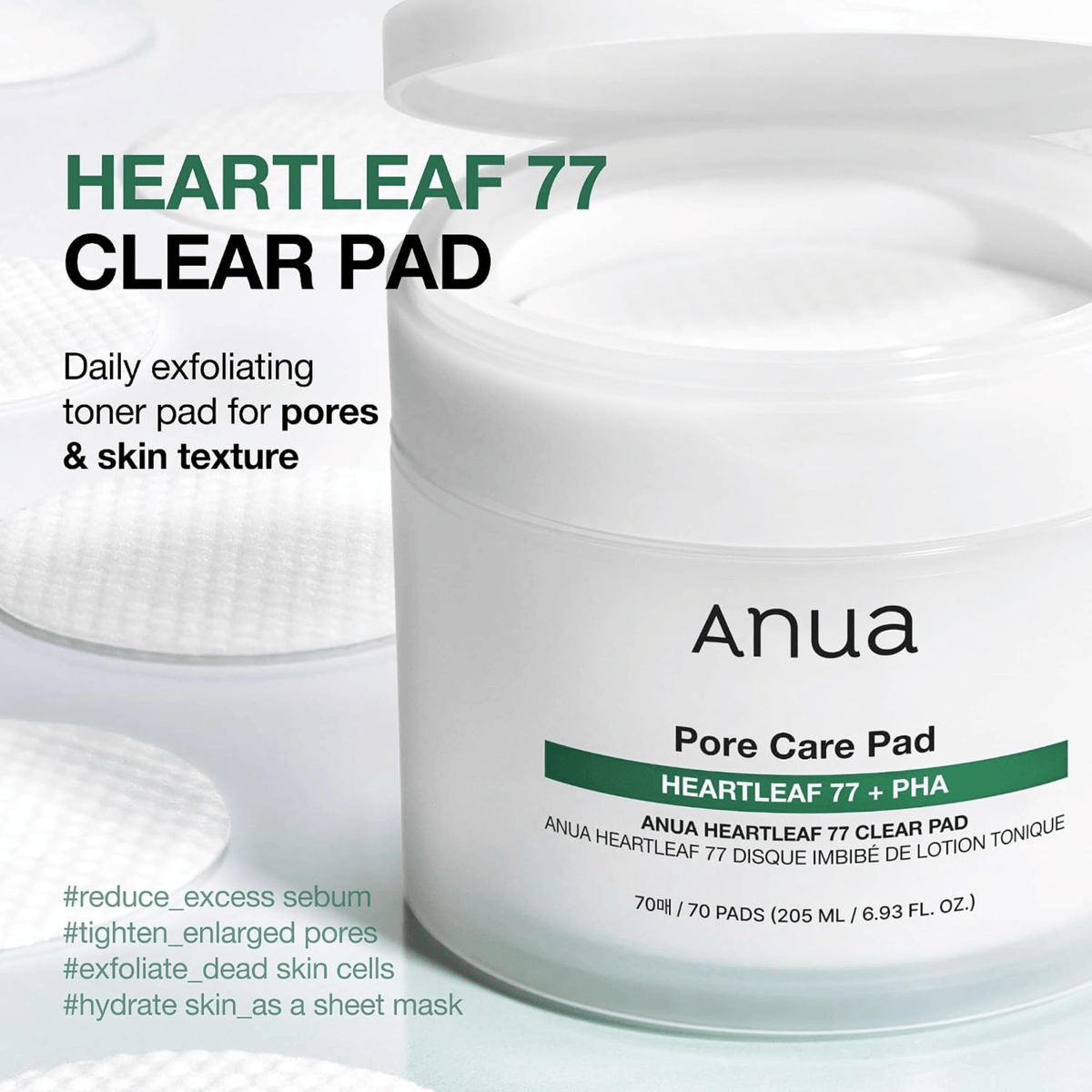Anua Heartleaf 77 Clear Pad 70 Pads - cosmadic