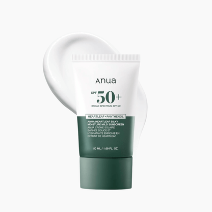 Anua Heartleaf Silky Moisture Sun Cream SPF50+ PA++++ 50ml - cosmadic