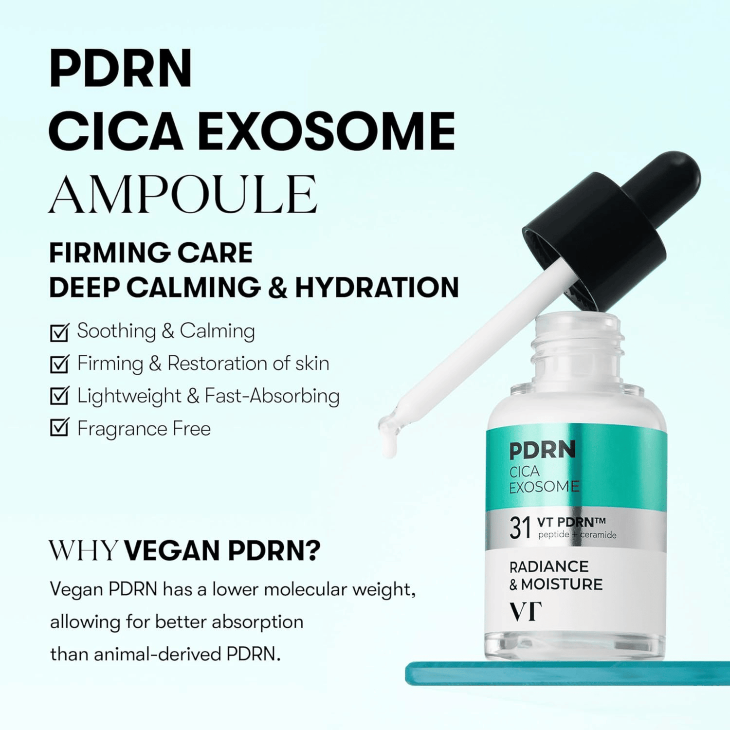 VT Cosmetics PDRN Cica Exosome R5 Firming Ampoule 30ml - cosmadic