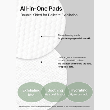 Celimax Heartleaf BHA Peeling Pad 125ml - 60 Pads - cosmadic