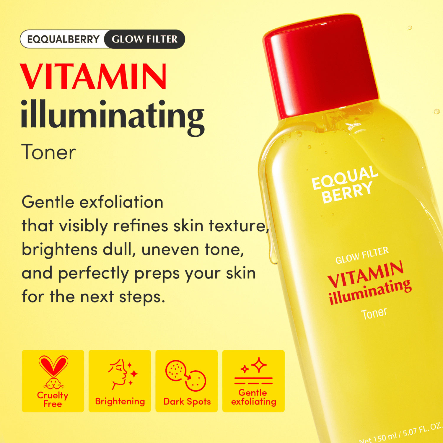 EQQUALBERRY EQQUALBERRY Vitamin Illuminating Toner 150ml - cosmadic