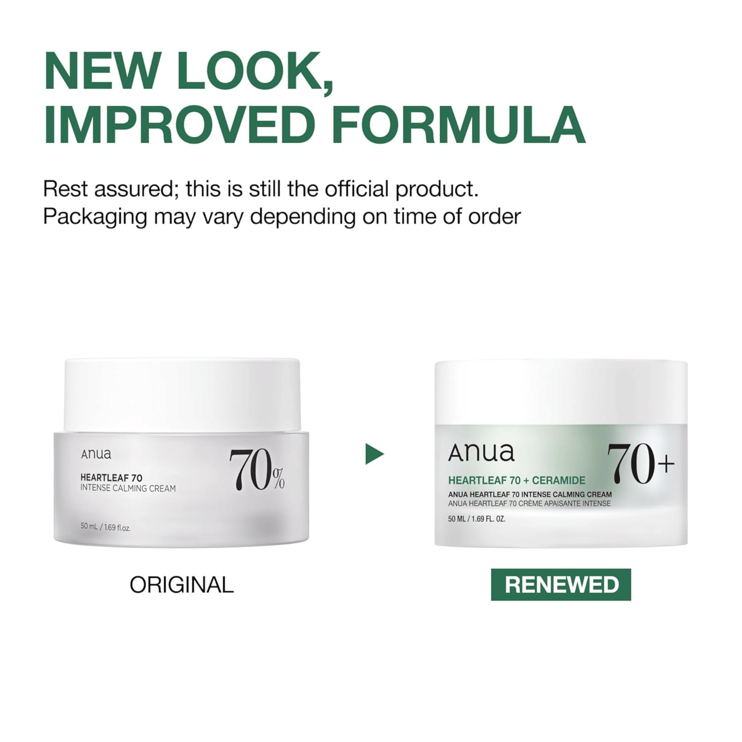 Anua Heartleaf 70% Intense Calming Cream 50ml - cosmadic