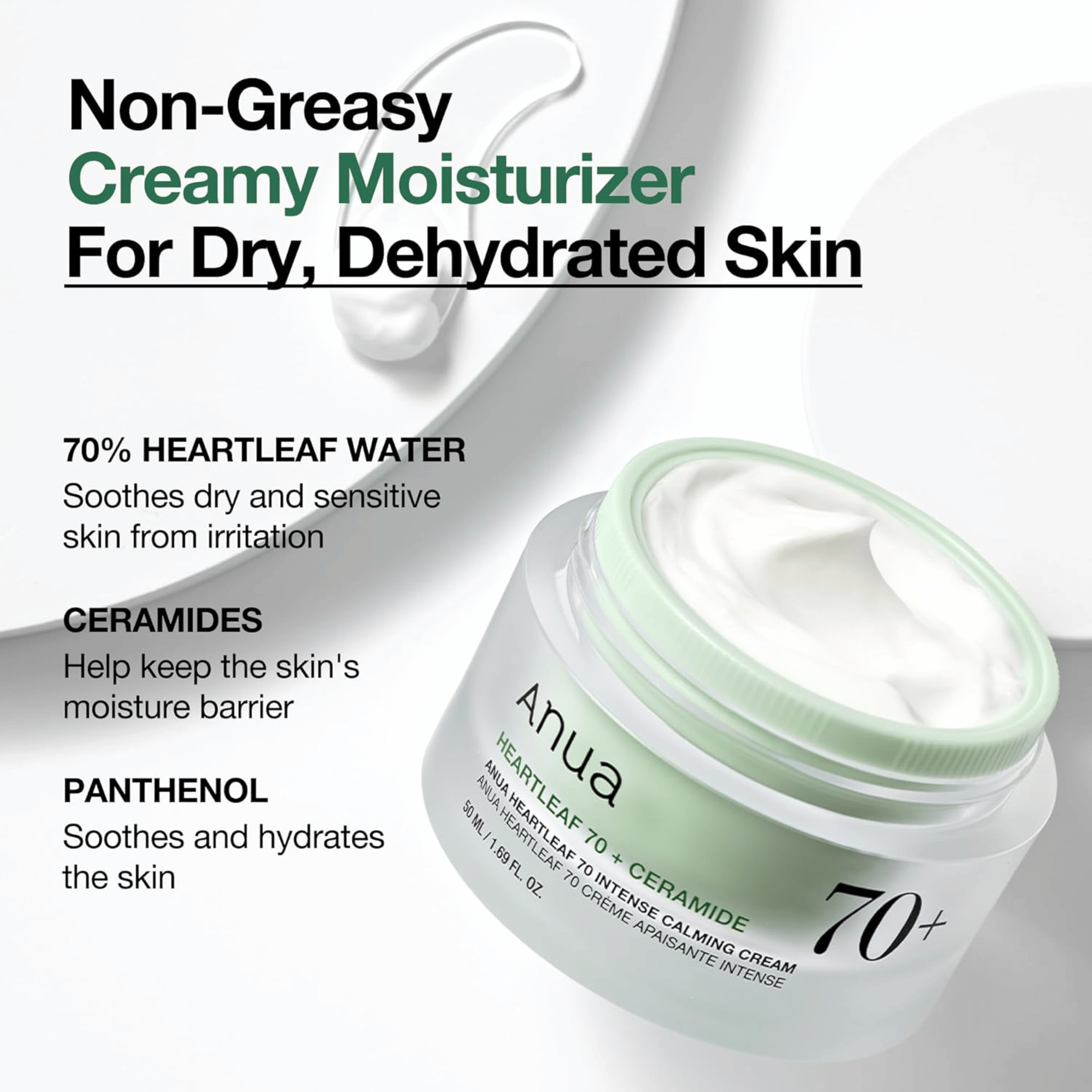 Anua Heartleaf 70% Intense Calming Cream 50ml - cosmadic