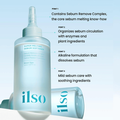 ilso Super Melting Sebum Softener 150ml + Cotton Pad 40 pcs - cosmadic